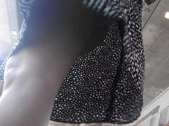 Brave girl and brave shot, no panties