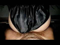 Satin panty fuck