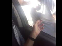 Feeling tits in the street