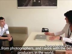 Milf agent fucked in doggy style in office